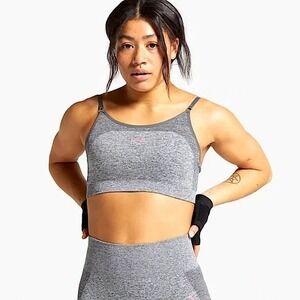 Gymshark Seamless Sports Bra Charcoal Pink Size XS Moisture Wicking Workout